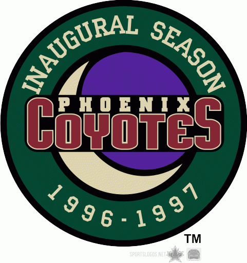 Phoenix Coyotes 1997 Anniversary Logo t shirts DIY iron ons